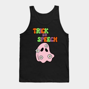 Speech Therapy, SLP, Speech Language Pathologist Halloween Tank Top